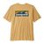 T-shirt imprimé en matières recyclées | jaune "boardshort logo pocket responsibili-tee - beeswax tan" - Patagonia