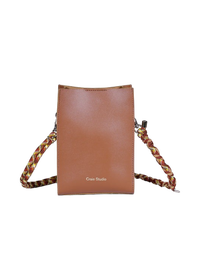 Sac à bandoulière en cuir certifié | beige "essence - tan"