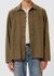 Veste à chevrons en coton bio | kaki "buddy herringbone chore jacket olive"