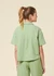 Chemise en gaze de coton biologique | vert "bubble cropped blouse light green" - Brava Fabrics