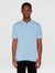 Polo en coton bio et en laine | bleu "regular double layer knitted polo dusk blue" - Knowledge Cotton Apparel