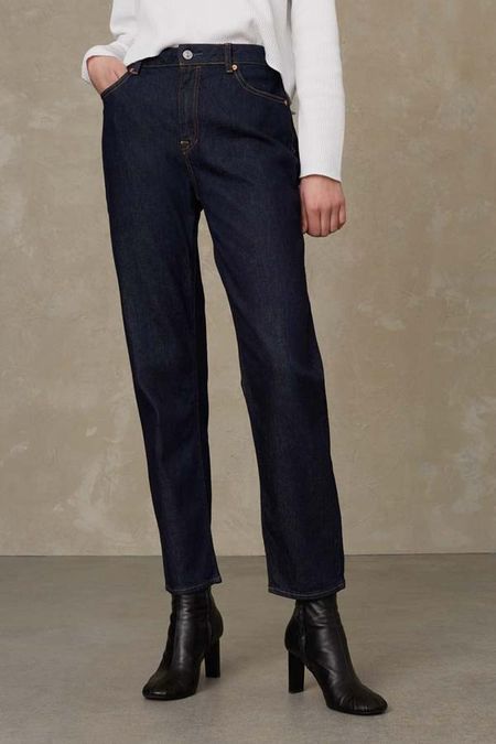 Jean droit brut en coton bio - caroline