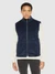 Veste sans manches en coton bio et matière recyclée | marine "11-wales corduroy vest night sky"