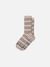 Chaussettes en matières recyclées | beige et marron "women chunky sock prairie stripe sand"