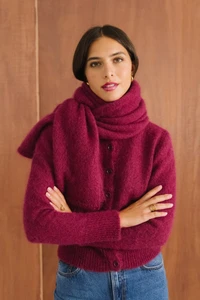 L'écharpe en mohair certifié | framboise "éléanore"