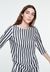 Blouse rayée noire en tencel - heddaa big stripes