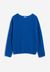 Pul bleu électrique maille en coton bio, laine et alpaga - siaana dynamo blue