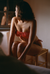 Haut de maillot bandeau en polyamide recyclé | rouge " mado - cherry" - Nénés Paris - 6