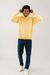 Sweat à capuche jaune en coton bio - sunbathing hoodie sun - yellow - Brava Fabrics - 5