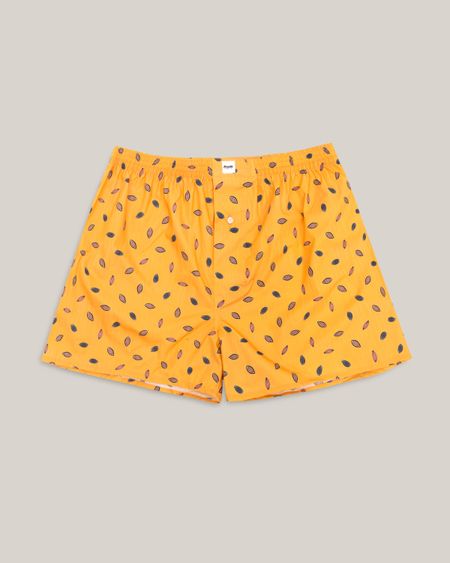 Caleçon imprimé en coton bio - kakao