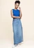 Jupe longue en jean en coton bio | bleu "amirah - blue reef mid" - Kings of Indigo