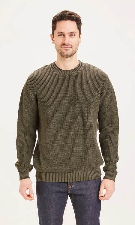 Pull vert forêt en coton bio - valley forrest night