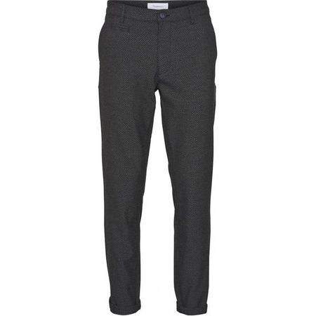 Chino slim gris à motifs en polyester recyclé