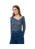 T-shirt manches longues | bleu/ gris "casma - turbulence" - Jan'n June