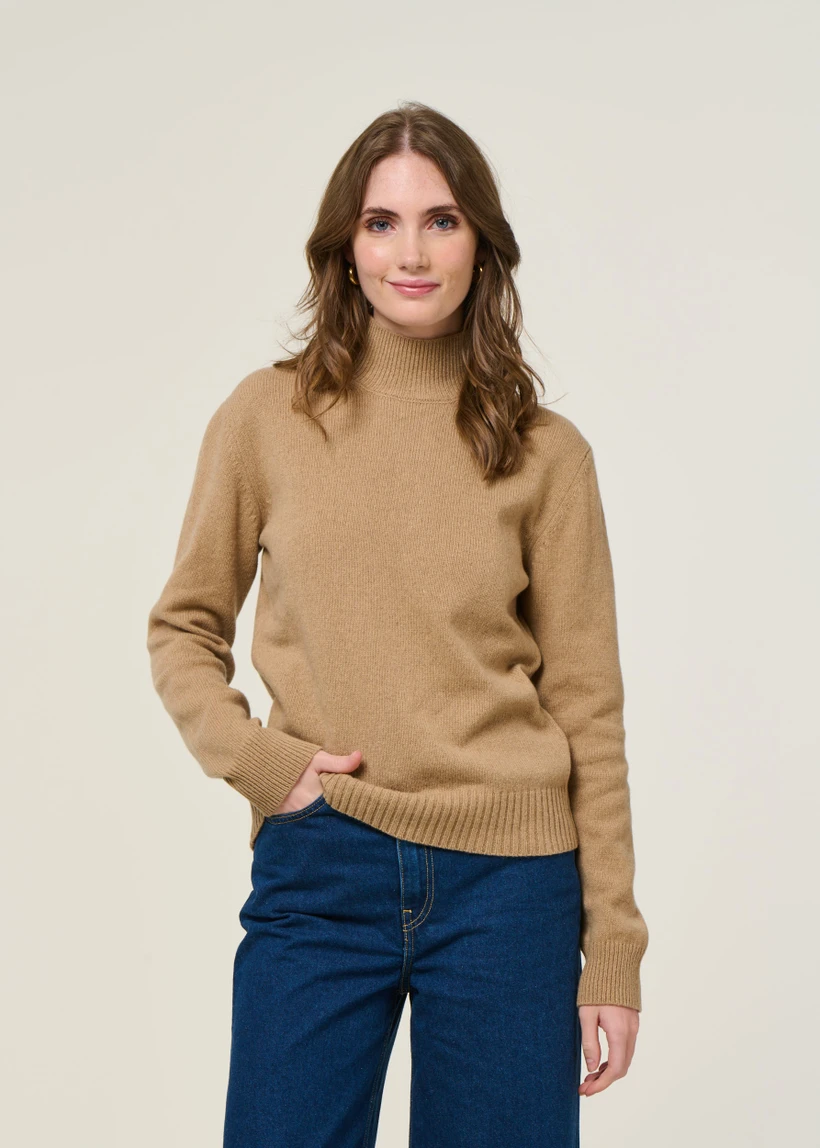 Pull en cachemire recyclé | beige "ada - beige sughero" - Rifò