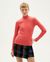 Sous-pull col montant rose en coton bio - sugar pink rib aine