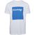 T-shirt imprimé blanc en coton bio - square logo