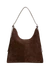 Sac cabas en cuir suède certifié | marron "hilo - coffee"