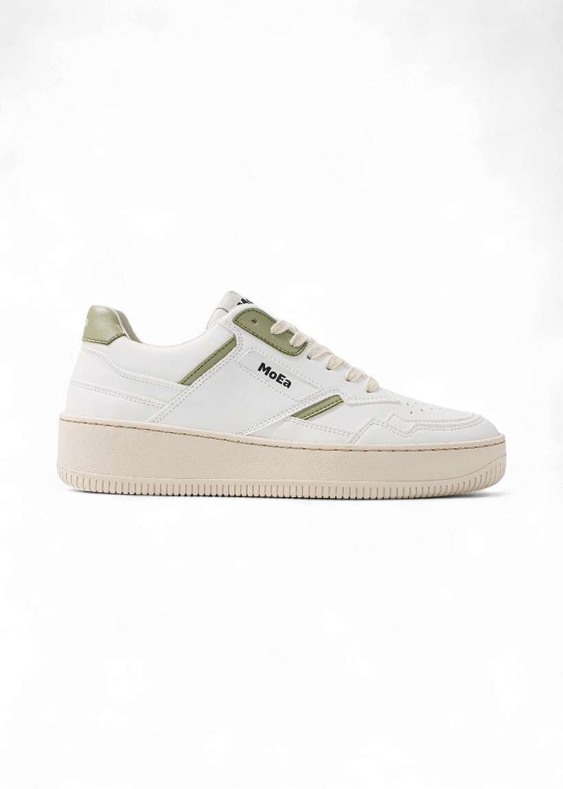 Baskets vegan en matière végétale | vert "gen1 cactus white & aloe white light green" - Moea