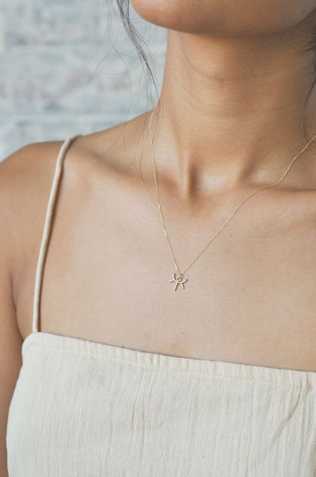Collier soleil en or recyclé 9ct - gold dainty sun ray