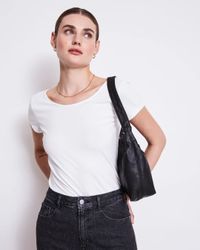 T-shirt en coton bio | blanc  "aloe white"