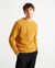 Pull col rond moutarde en laine certifiée - anteros mustard