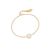 Bracelet en argent plaqué or | pierre en opale "bracelet with opal"