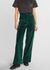 Pantalon ample velours en coton bio | vert sapin "workwear pants vara corduroy dark green"
