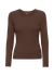 T-shirt manches longues côtelé en coton bio | noir "coffee brown" - Colorful Standard