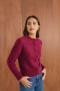 Le gilet grace en mohair certifié | framboise