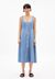Robe midi en tencel | bleu "taahlee - rhea"