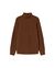 Pull maille col roulé en laine certifiée | marron "brown matilda knitted sweater" - Thinking Mu