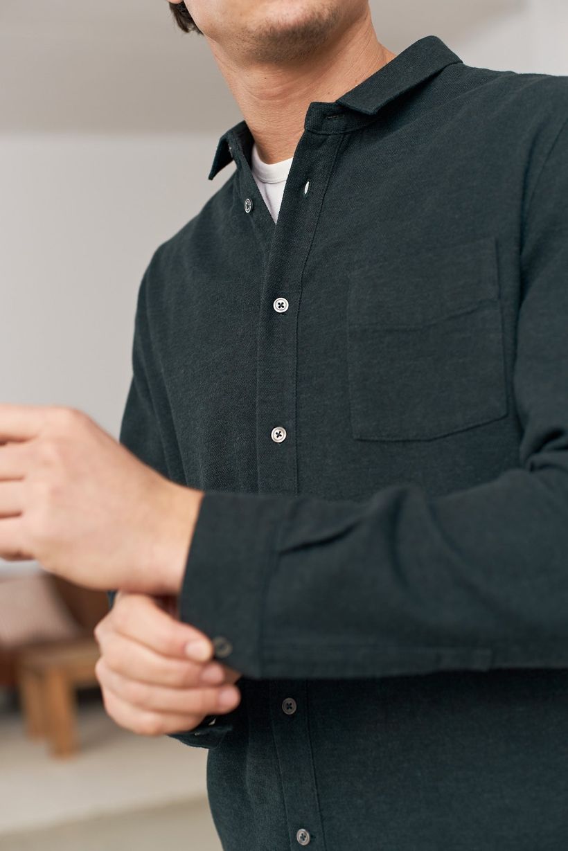 Chemise droite flannelle en coton bio | vert "simon shirt - eco scot green flannel" - About Companions