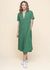 Robe longue seersucker en coton bio | vert "bouleversement - vert gazon"