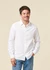 Chemise en coton biologique | blanc "regular fit light twill shirt egret"