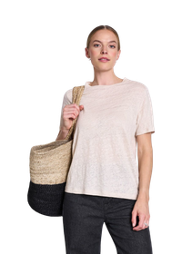 T-shirt en lin bio | écru "brims ivory"