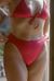 Bas maillot rouge taille haute en recyclé - hirola