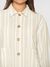 Surchemise en coton bio | rayé blanc et beige "jacquard woven overshirt beige stripe" - Knowledge Cotton Apparel