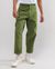 Pantalon droit cargo en coton biologique | vert "carpenter cotton twill pants green - green"