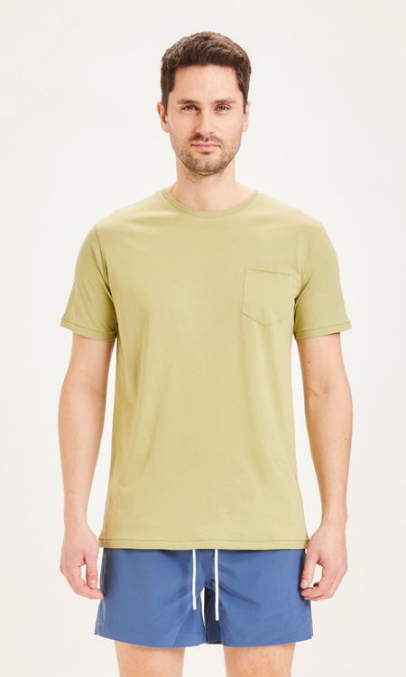 T-shirt vert à poche en coton bio - alder