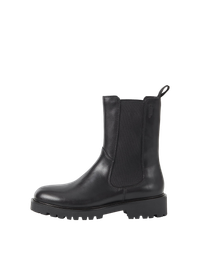 Bottines chelsea en cuir certifié | noir "kenova black"