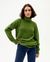 Pull col roulé vert en laine certifiée - matilda parrot green