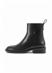 Bottines en cuir certifié | noir "sheila - black"