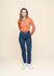 T-shirt manches longues en coton biologique | orange "rib scoop neck long sleeved - langoustino" - Knowledge Cotton Apparel - 3