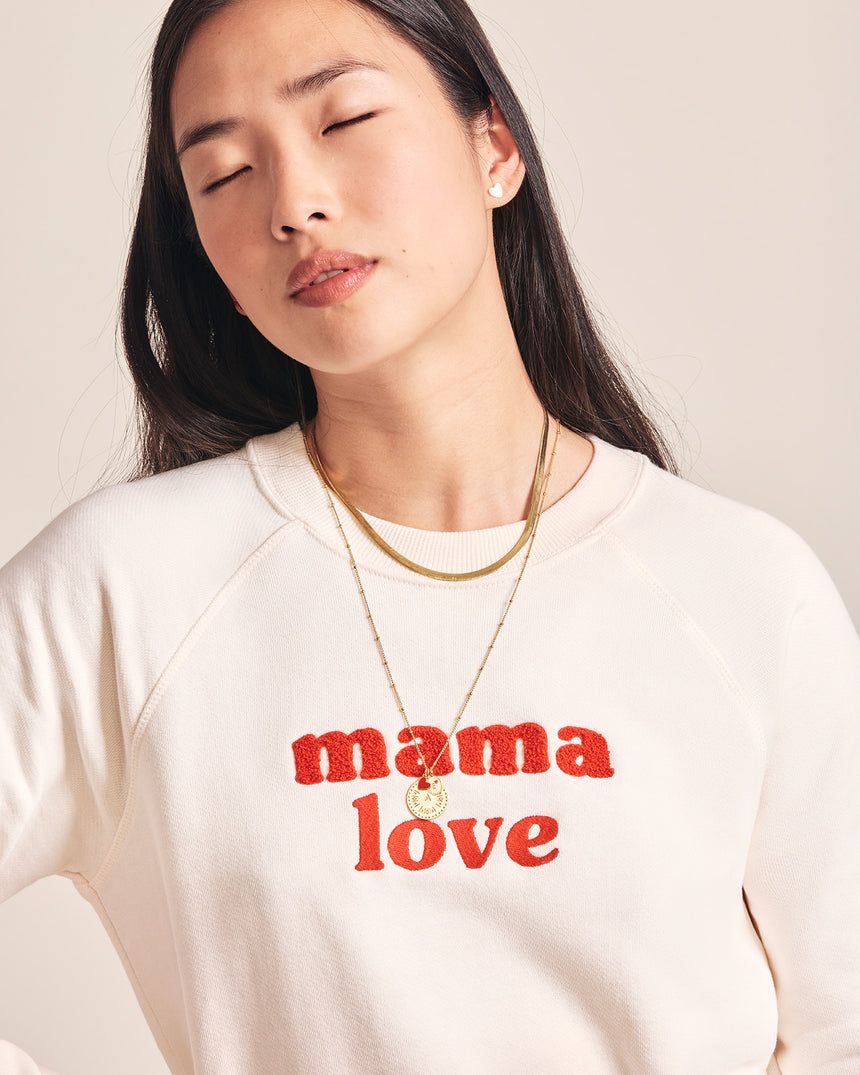 Le sweat d'allaitement Club Mama love en coton bio - crème – émoi émoi