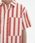 Chemise en coton bio | rayé "red maxi stripes kurt shirt" - Thinking Mu