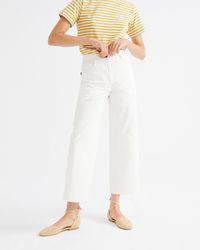 Pantalon ample blanc en coton bio - elephant
