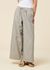 Pantalon ample en coton bio | rayé "flared pant - micro striped" - Rotholz - 3