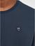 T-shirt à badge brodé en coton bio | marine "badge tee total eclipse" - Knowledge Cotton Apparel