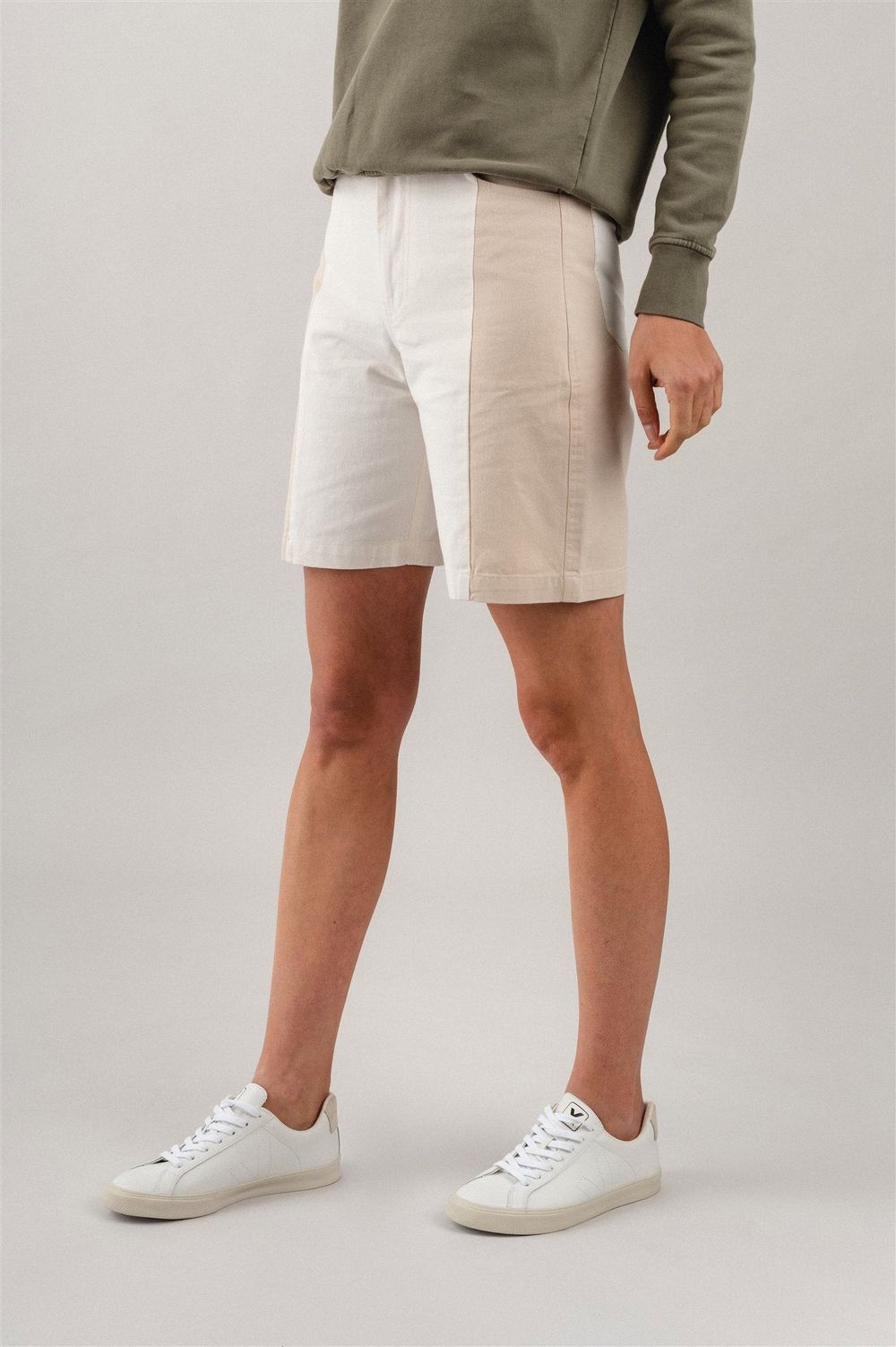 Short bicolore en coton bio - patched jasmine shorts Combo femme